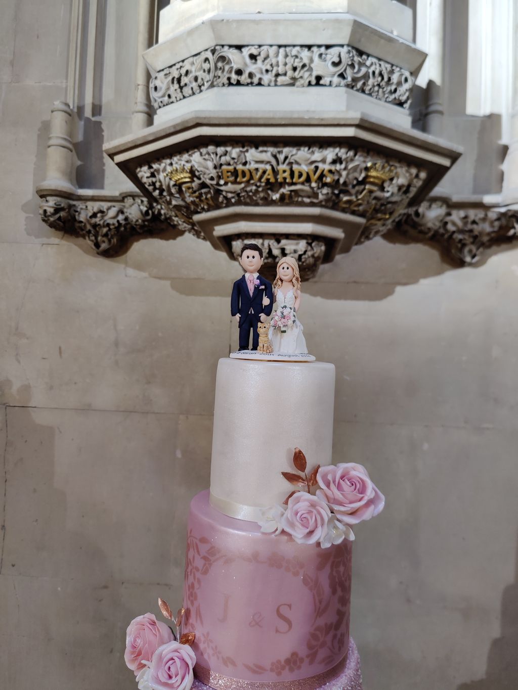 Couple and cat cake topper