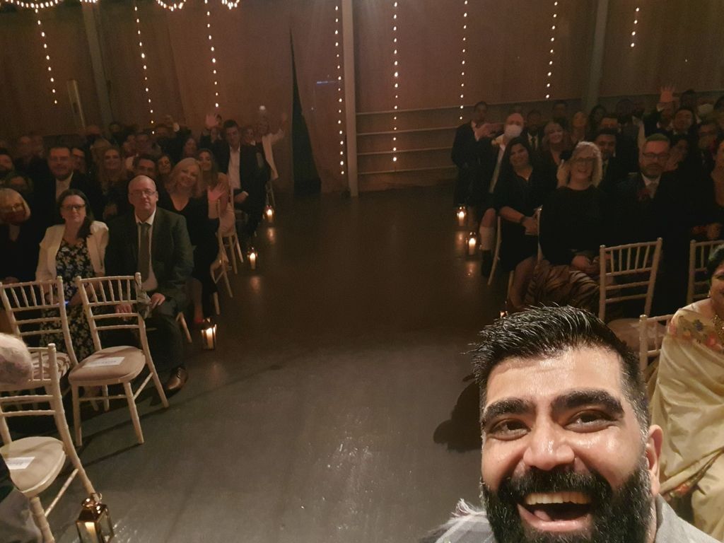 Groom selfie