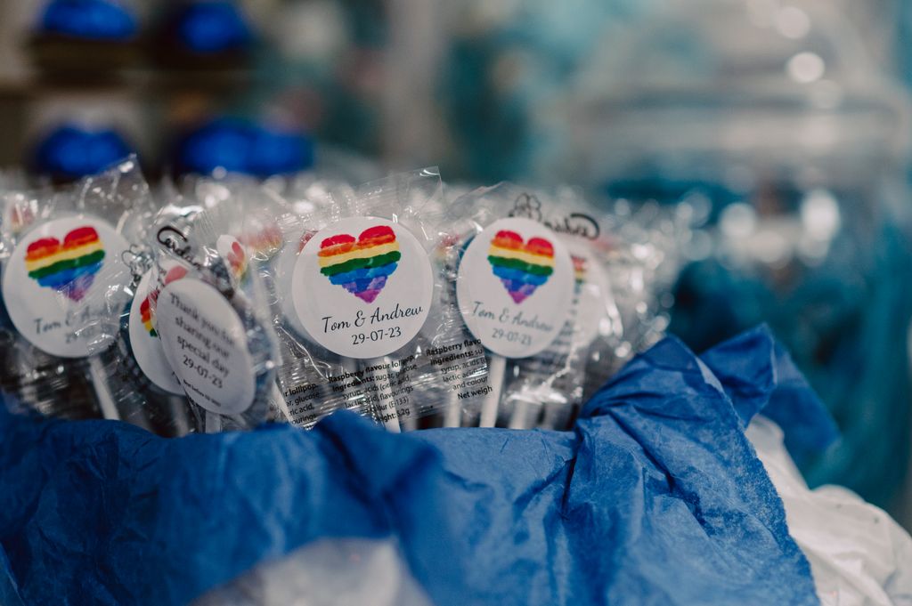 Pride rainbow lollies