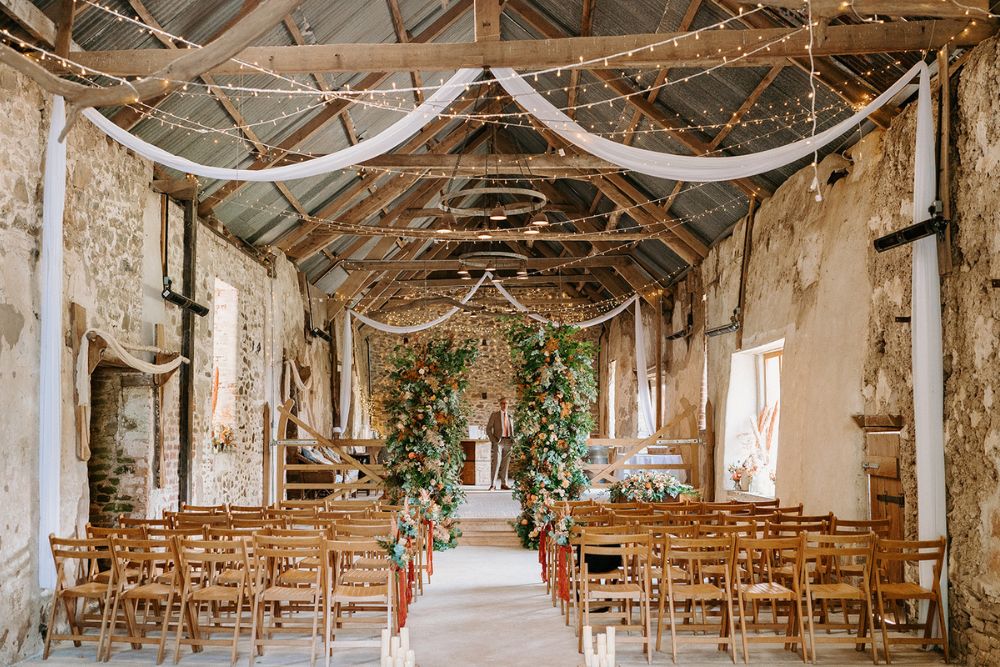 Wedding barn set up by Hummingbird Events